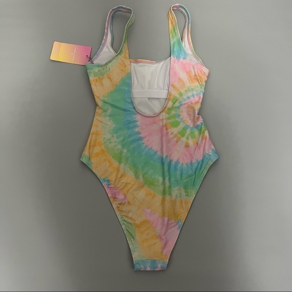 STONEY Clover Lane X Target Tie Dye Cheeky High Leg One Piece Swim Suit XXS - Picture 4 of 12